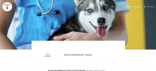 Clínica veterinaria Dr Tamarit. Web design